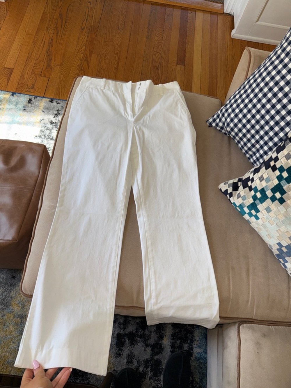 Talbots White High-Rise Dress Pants
